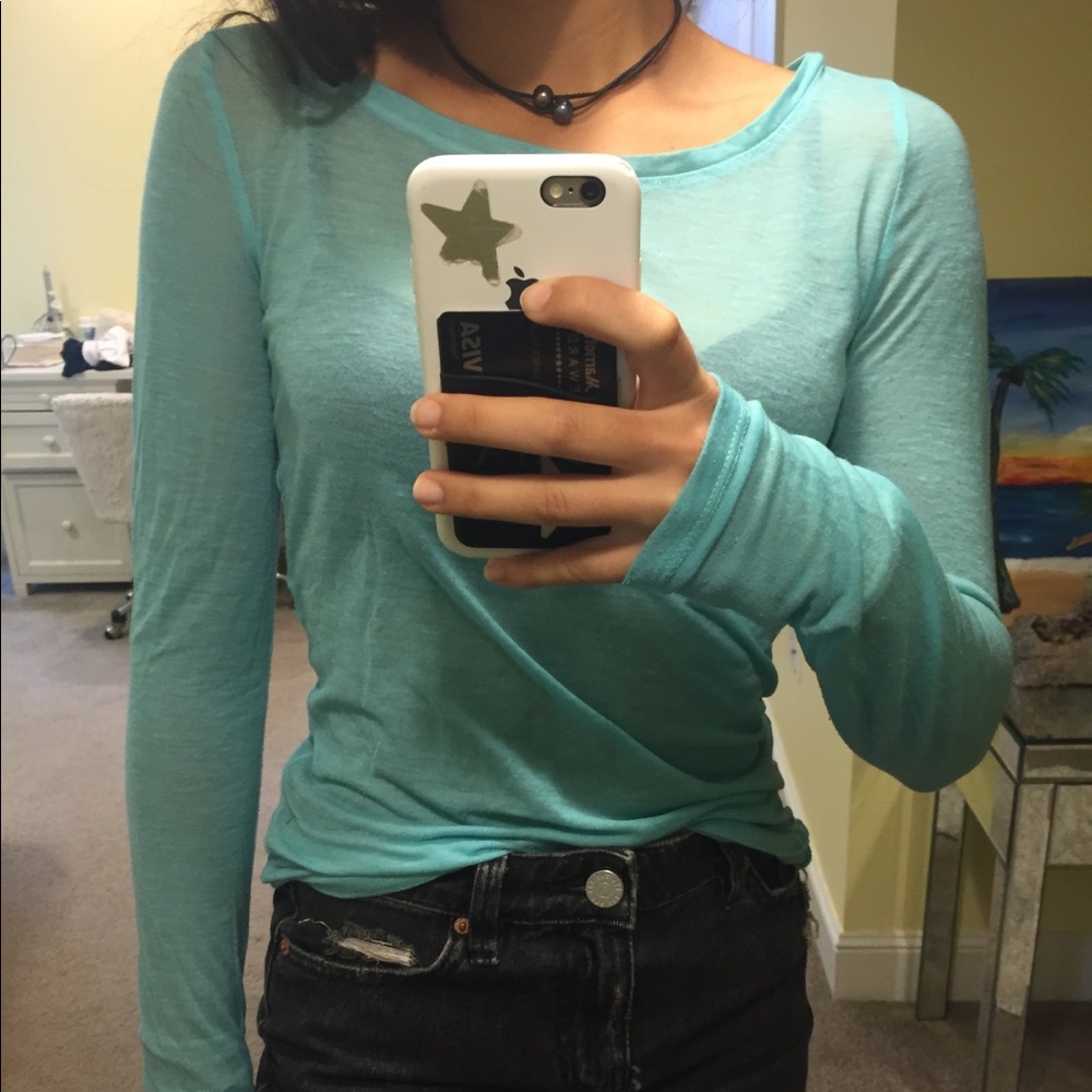 ocean blue long sleeve tee